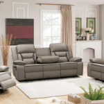 Contemporary grey functional recliner sofa set with 1 2 3 seater combinations for modern luxury living room - Maylo Furniture