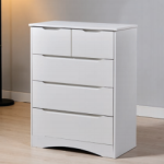 Modern white 4-drawer wooden chest of drawers for minimalist bedroom storage - Maylo Furniture