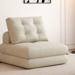 Tufted cream white single compress sofa luxury modular lounge chair - Maylo Furniture