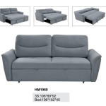 HM1969 modern grey multifunctional sofa bed with convertible sectional design for home office or living room - Maylo Furniture