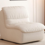 Modern white minimalist accent chair with soft upholstery for contemporary interior design - Maylo Furniture