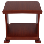 Solid wood side table with dark walnut finish for church or institution - Maylo Furniture