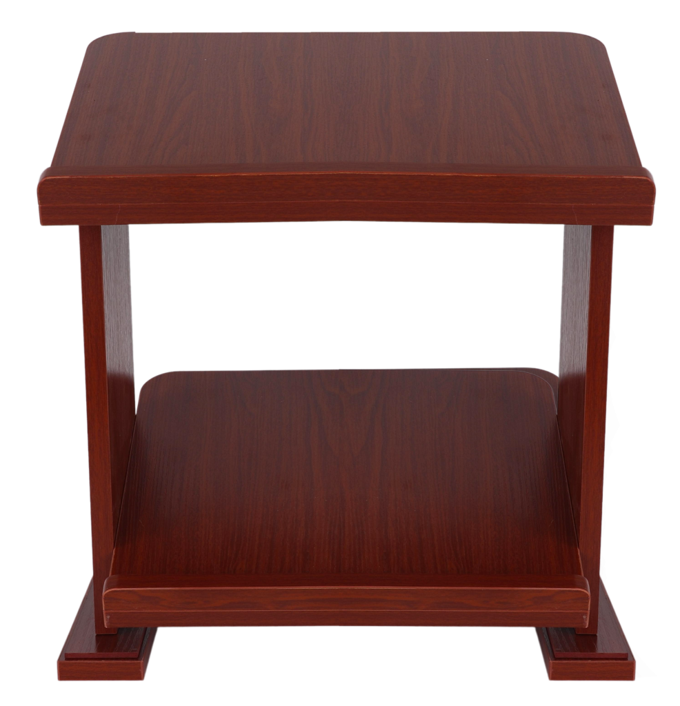 Solid wood side table with dark walnut finish for church or institution - Maylo Furniture