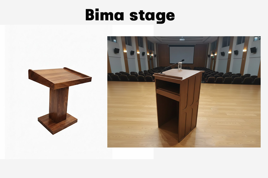 Solid wood pulpit or lectern for church and auditorium stage - Maylo Furniture